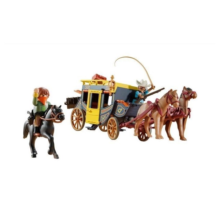 PLAYMOBIL 71862 Attaque de diligence au Far West, Promo Packs, Western, Pour les collectionneurs, 58 pieces, Des 14 ans PLAYMOBIL 71862 Attaque de diligence au Far West, Promo Packs, Western, Pour les collectionneurs, 58 pieces, Des 14 ans