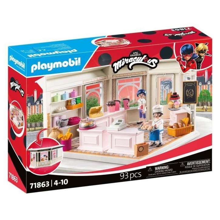 PLAYMOBIL 71863 Boulangerie Dupain Cheng, Miraculous Personnage du dessin animé, 93 pieces, des 4 ans PLAYMOBIL 71863 Boulangerie Dupain Cheng, Miraculous Personnage du dessin animé, 93 pieces, des 4 ans