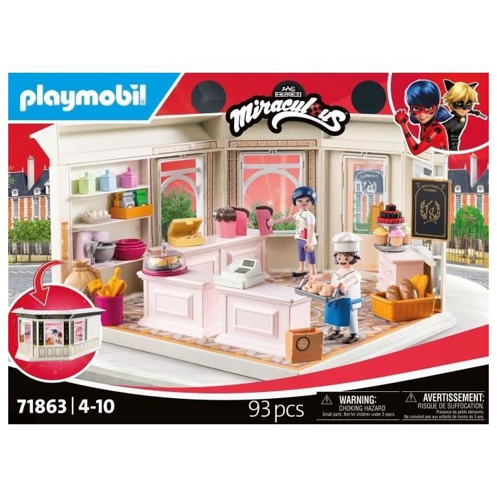 PLAYMOBIL 71863 Boulangerie Dupain Cheng, Miraculous Personnage du dessin animé, 93 pieces, des 4 ans PLAYMOBIL 71863 Boulangerie Dupain Cheng, Miraculous Personnage du dessin animé, 93 pieces, des 4 ans