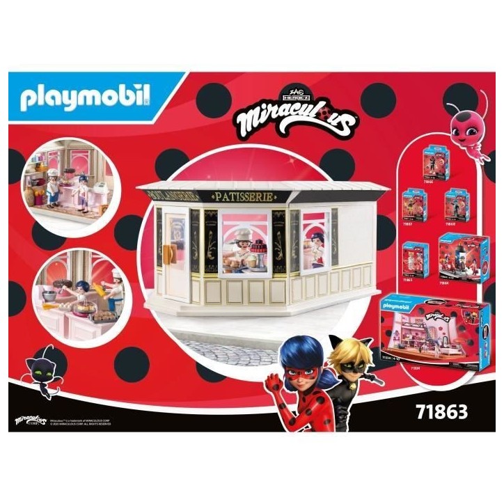 PLAYMOBIL 71863 Boulangerie Dupain Cheng, Miraculous Personnage du dessin animé, 93 pieces, des 4 ans PLAYMOBIL 71863 Boulangerie Dupain Cheng, Miraculous Personnage du dessin animé, 93 pieces, des 4 ans
