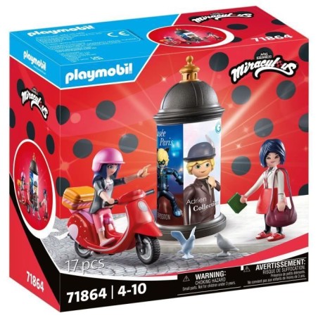PLAYMOBIL 71864 Marinette a scooter & Kagami, Miraculous, 17 pieces, d
