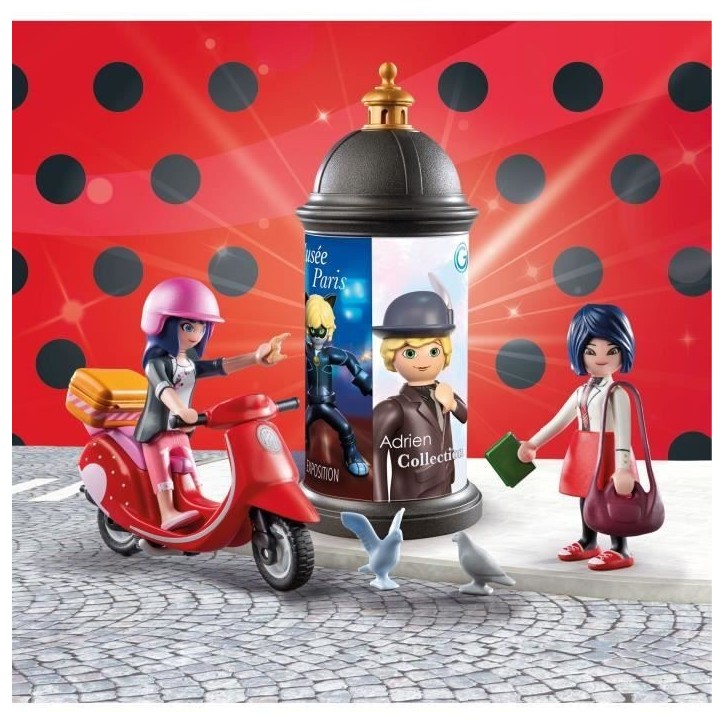PLAYMOBIL 71864 Marinette a scooter & Kagami, Miraculous, 17 pieces, des 5 ans