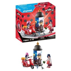 PLAYMOBIL 71864 Marinette a scooter & Kagami, Miraculous, 17 pieces, d