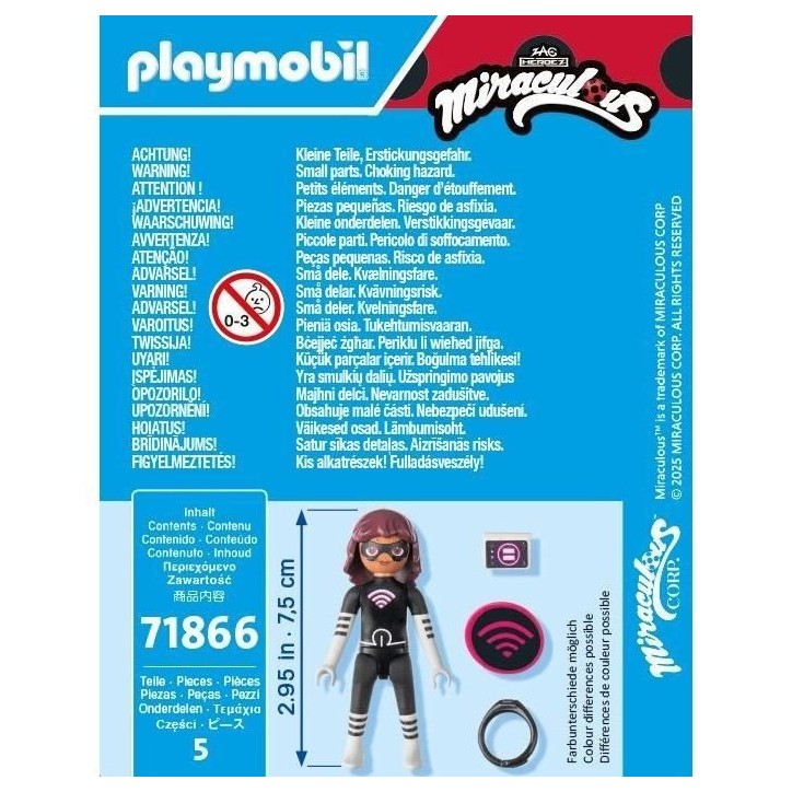 PLAYMOBIL 71866 Lady Wifi, Miraculous Personnage du dessin animé, 5 pieces, des 4 ans PLAYMOBIL 71866 Lady Wifi, Miraculous Personnage du dessin animé, 5 pieces, des 4 ans