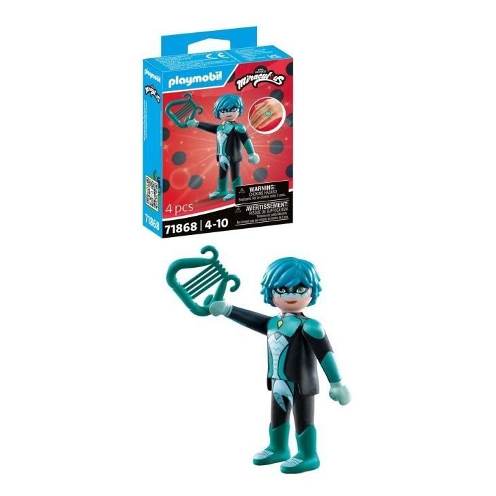 PLAYMOBIL 71868 Viperion, Miraculous Personnage du dessin animé, 4 pieces, des 4 ans