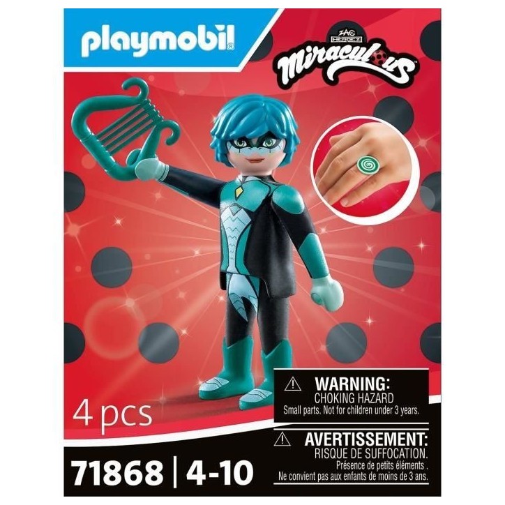 PLAYMOBIL 71868 Viperion, Miraculous Personnage du dessin animé, 4 pieces, des 4 ans