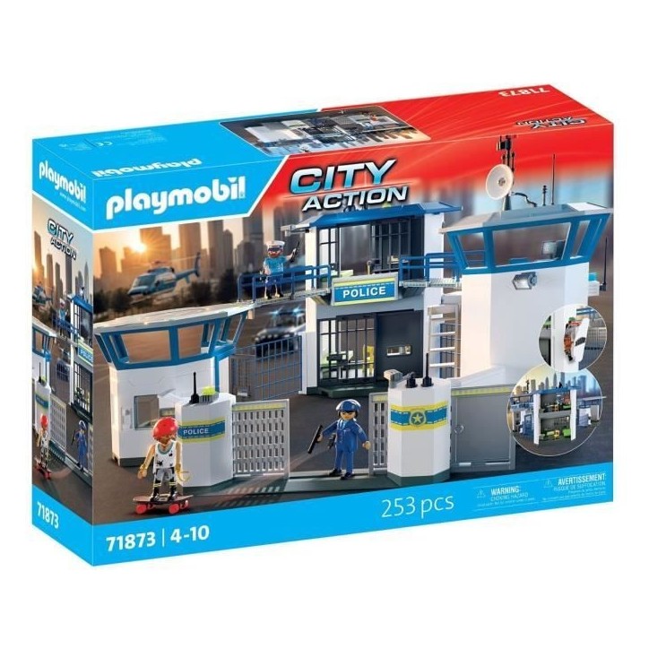 Playmobil 71873 Centre de commandement de la police, Les policiers, City Action, 253 pieces, Des 4 ans Playmobil 71873 Centre de commandement de la police, Les policiers, City Action, 253 pieces, Des 4 ans