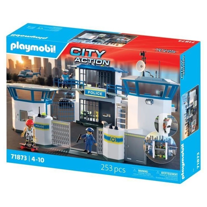 Playmobil 71873 Centre de commandement de la police, Les policiers, City Action, 253 pieces, Des 4 ans Playmobil 71873 Centre de commandement de la police, Les policiers, City Action, 253 pieces, Des 4 ans