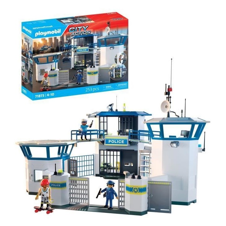 Playmobil 71873 Centre de commandement de la police, Les policiers, City Action, 253 pieces, Des 4 ans Playmobil 71873 Centre de commandement de la police, Les policiers, City Action, 253 pieces, Des 4 ans