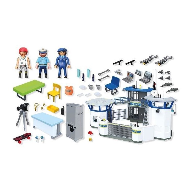Playmobil 71873 Centre de commandement de la police, Les policiers, City Action, 253 pieces, Des 4 ans Playmobil 71873 Centre de commandement de la police, Les policiers, City Action, 253 pieces, Des 4 ans