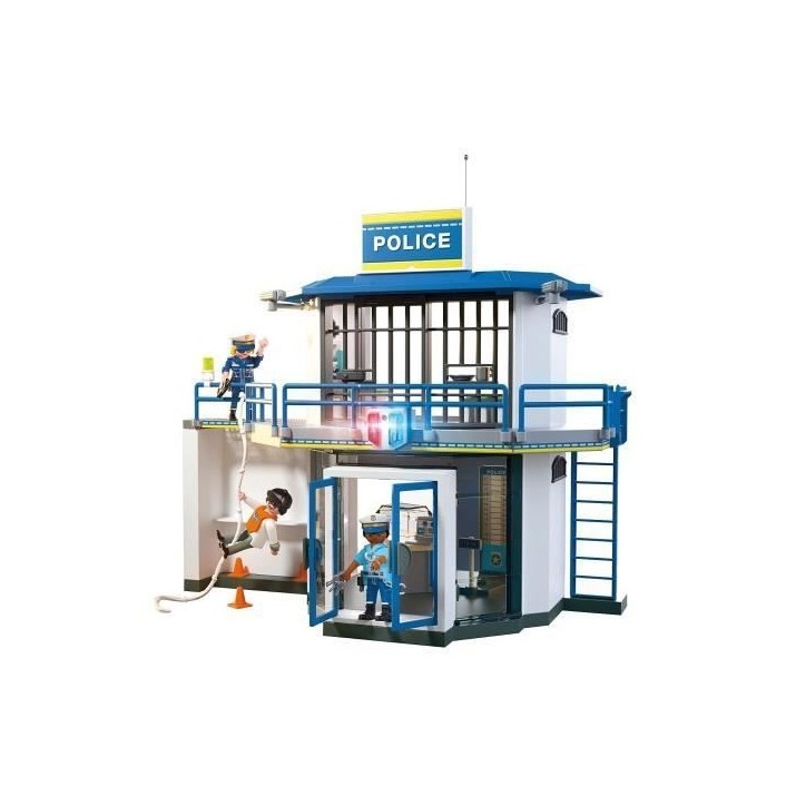 Playmobil 71874 Poste de police avec salle de recherches, Les policiers, City Action, 129 pieces, des 4 ans Playmobil 71874 Poste de police avec salle de recherches, Les policiers, City Action, 129 pieces, des 4 ans