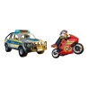 Playmobil 71875 Pick-up de police, moto & 2 personnages, Les policiers