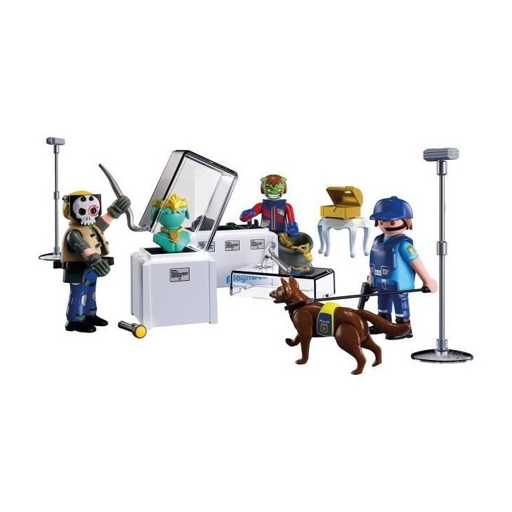 PLAYMOBIL 71876 Arrestation de cambrioleurs au musée, Les policiers, City Action, 50 pieces, des 4 ans PLAYMOBIL 71876 Arrestation de cambrioleurs au musée, Les policiers, City Action, 50 pieces, des 4 ans