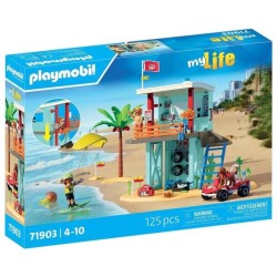 Playmobil 71903 Poste de secours & voiturette de plage, My Life Vacanc