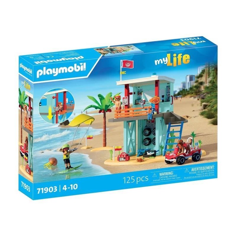 Playmobil 71903 Poste de secours & voiturette de plage, My Life Vacanc Playmobil 71903 Poste de secours & voiturette de plage, My Life Vacanc