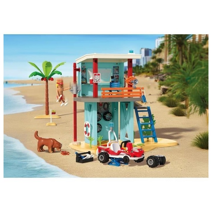 Playmobil 71903 Poste de secours & voiturette de plage, My Life Vacances a la plage, 125 pieces, Des 4 ans Playmobil 71903 Poste de secours & voiturette de plage, My Life Vacances a la plage, 125 pieces, Des 4 ans