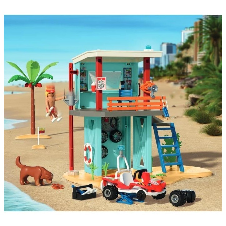 Playmobil 71903 Poste de secours & voiturette de plage, My Life Vacances a la plage, 125 pieces, Des 4 ans Playmobil 71903 Poste de secours & voiturette de plage, My Life Vacances a la plage, 125 pieces, Des 4 ans