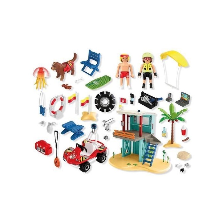 Playmobil 71903 Poste de secours & voiturette de plage, My Life Vacances a la plage, 125 pieces, Des 4 ans Playmobil 71903 Poste de secours & voiturette de plage, My Life Vacances a la plage, 125 pieces, Des 4 ans