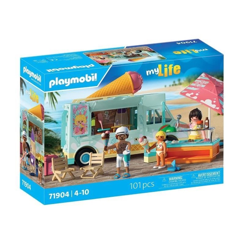 Playmobil 71904 Camion vendeur de glaces & 3 personnages, My Life Vaca Playmobil 71904 Camion vendeur de glaces & 3 personnages, My Life Vaca