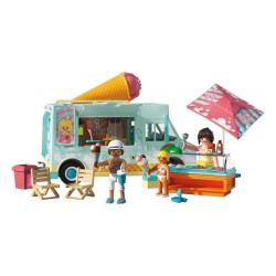 Playmobil 71904 Camion vendeur de glaces & 3 personnages, My Life Vaca