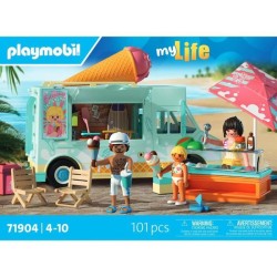 Playmobil 71904 Camion vendeur de glaces & 3 personnages, My Life Vaca
