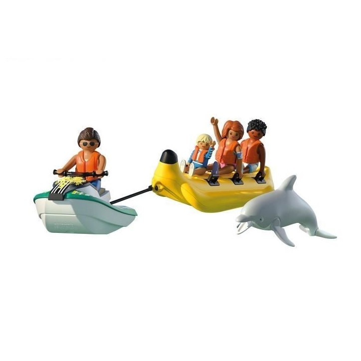 Playmobil 71905 Scooter des mers, banane tractée & 4 personnages, My Life Vacances a la plage, 22 pieces, des 4 ans Playmobil 71905 Scooter des mers, banane tractée & 4 personnages, My Life Vacances a la plage, 22 pieces, des 4 ans