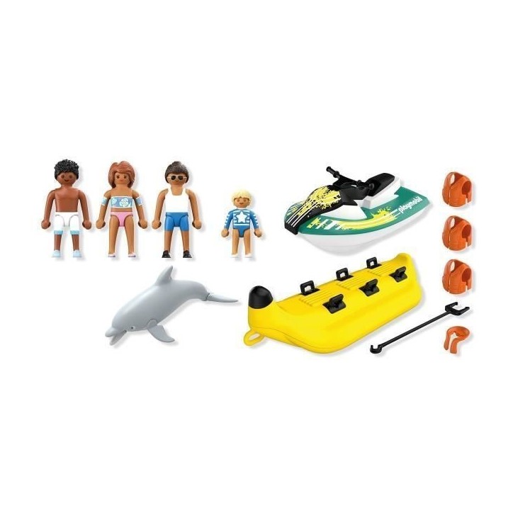 Playmobil 71905 Scooter des mers, banane tractée & 4 personnages, My Life Vacances a la plage, 22 pieces, des 4 ans Playmobil 71905 Scooter des mers, banane tractée & 4 personnages, My Life Vacances a la plage, 22 pieces, des 4 ans