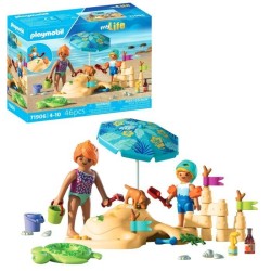 Playmobil 71906 Famille jouant dans le sable a la plage, My Life Vacan