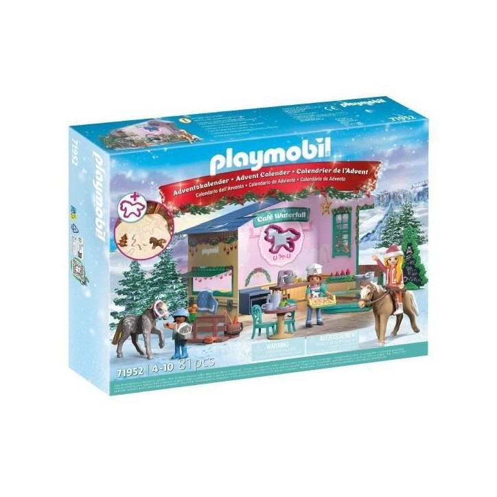 Playmobil 71952 Calendrier de l'avent pâtisserie de Noël, Les calendriers de l'avent, Horses of Waterfall, 81 pieces, Des 4 an Playmobil 71952 Calendrier de l'avent pâtisserie de Noël, Les calendriers de l'avent, Horses of Waterfall, 81 pieces, Des 4 an