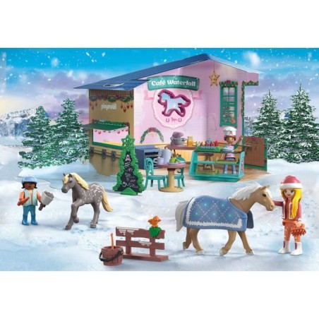 Playmobil 71952 Calendrier de l'avent pâtisserie de Noël, Les calendriers de l'avent, Horses of Waterfall, 81 pieces, Des 4 an