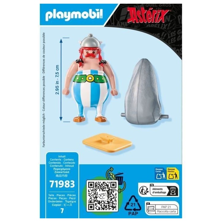 PLAYMOBIL 71983 Obélix et son ménhir, Astérix, Personnages de la BD, Des 5 ans PLAYMOBIL 71983 Obélix et son ménhir, Astérix, Personnages de la BD, Des 5 ans