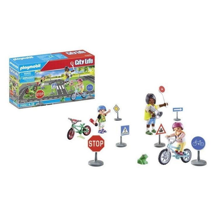 PLAYMOBIL 71332 Classe sécurité routiere, My Life, 34 pieces, Des 4 ans