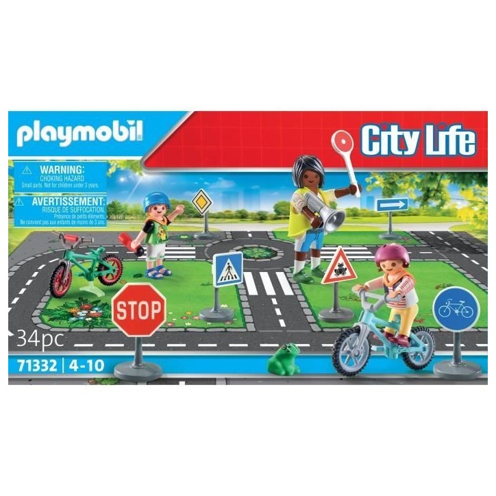 PLAYMOBIL 71332 Classe sécurité routiere, My Life, 34 pieces, Des 4 ans