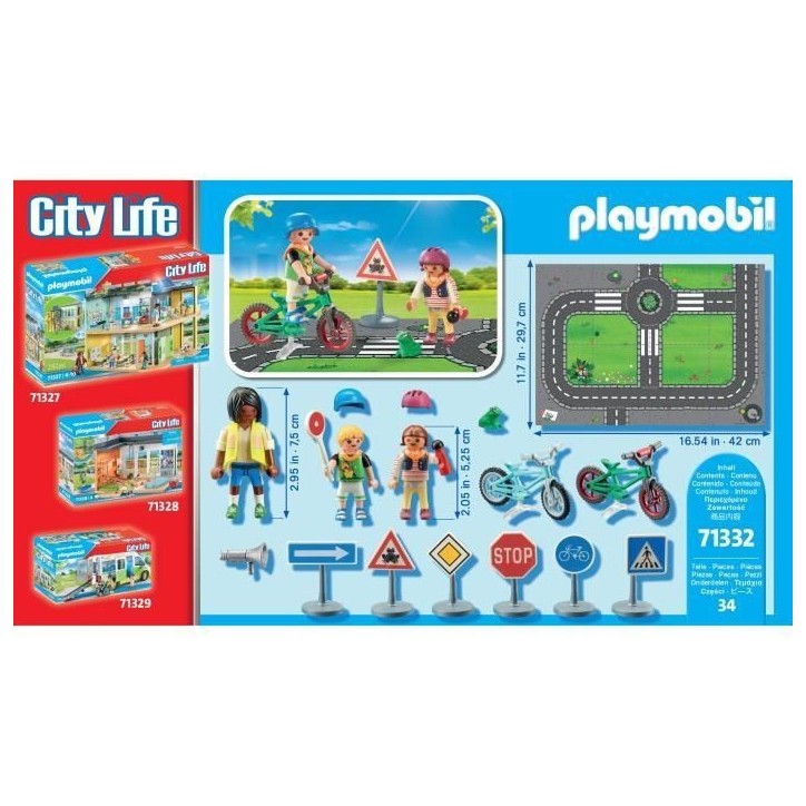 PLAYMOBIL 71332 Classe sécurité routiere, My Life, 34 pieces, Des 4 ans