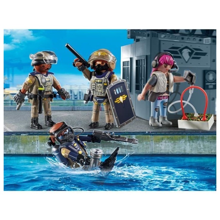 PLAYMOBIL 71146 Equipe des forces spéciales avec bandit, Les policiers, City action, 37 pieces, Des 5 ans PLAYMOBIL 71146 Equipe des forces spéciales avec bandit, Les policiers, City action, 37 pieces, Des 5 ans