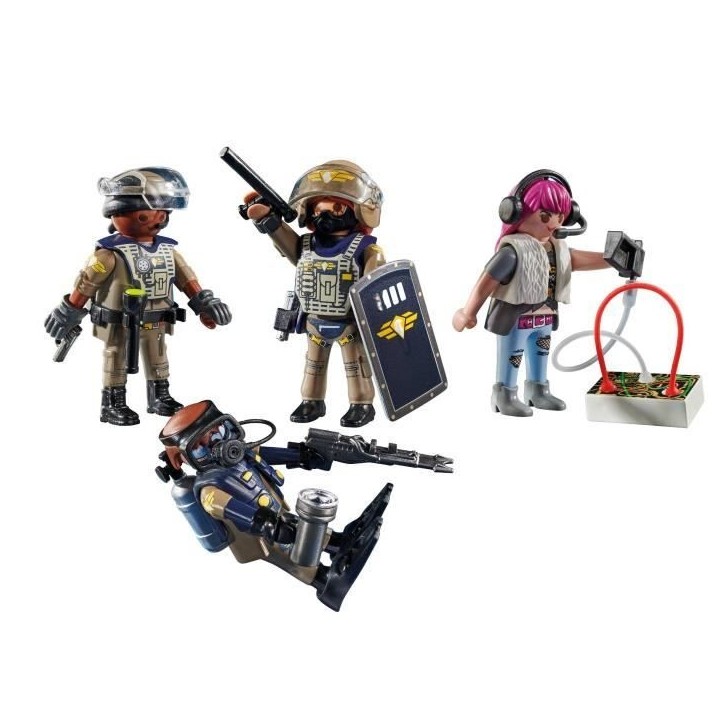 PLAYMOBIL 71146 Equipe des forces spéciales avec bandit, Les policiers, City action, 37 pieces, Des 5 ans PLAYMOBIL 71146 Equipe des forces spéciales avec bandit, Les policiers, City action, 37 pieces, Des 5 ans