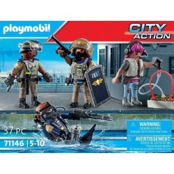 PLAYMOBIL 71146 Equipe des forces spéciales avec bandit, Les policier