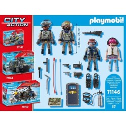 PLAYMOBIL 71146 Equipe des forces spéciales avec bandit, Les policier