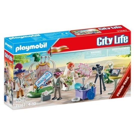 PLAYMOBIL 71367 Couple de mariés et appareil photo, City life, Des 4