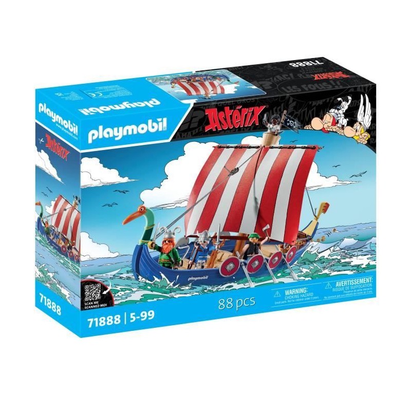PLAYMOBIL 71888 Drakkar des pirates, Astérix, Personnages de la BD, B PLAYMOBIL 71888 Drakkar des pirates, Astérix, Personnages de la BD, B
