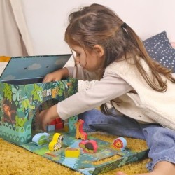 Maison de Jeu Safari - PLANeTE BOIS - FSC - 10 Pieces - Jeu Enfant - D