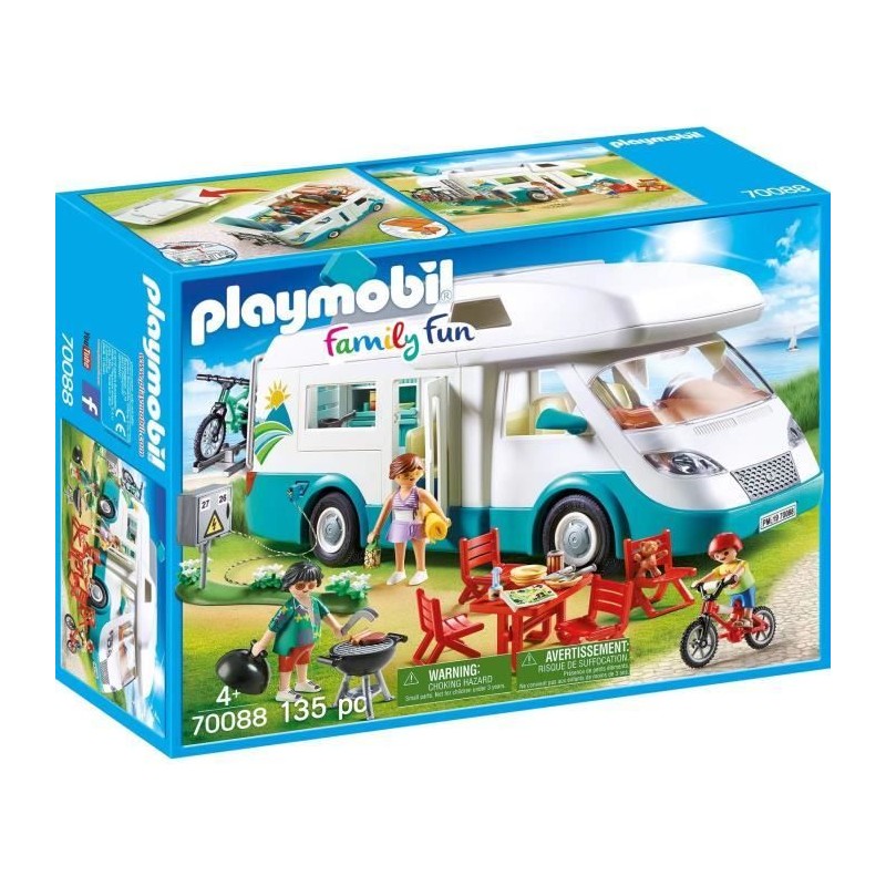 Playmobil 70088 Camping-car et Famille, Family Fun, 135 pieces, Le cam Playmobil 70088 Camping-car et Famille, Family Fun, 135 pieces, Le cam