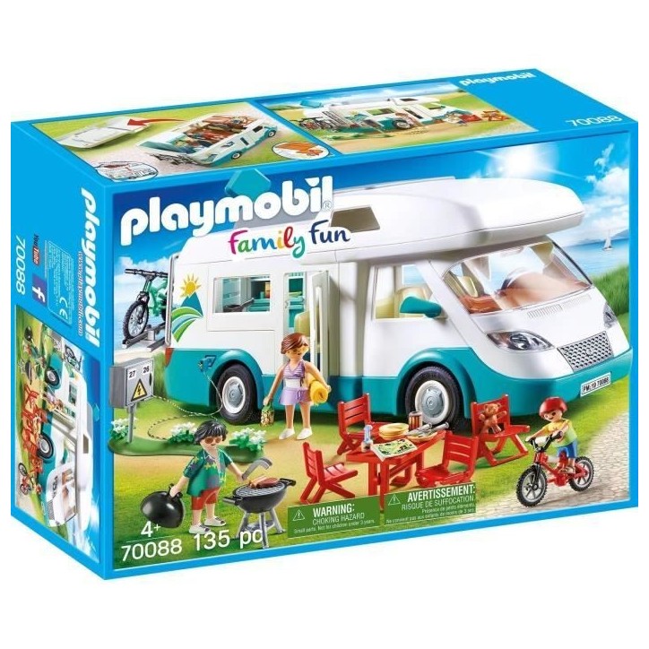 Playmobil 70088 Camping-car et Famille, Family Fun, 135 pieces, Le camping Playmobil 70088 Camping-car et Famille, Family Fun, 135 pieces, Le camping