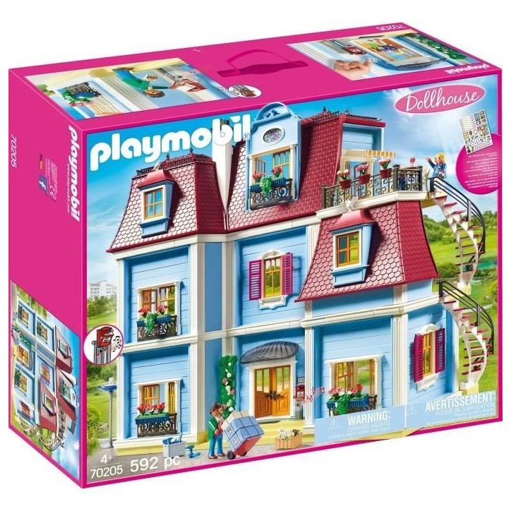 PLAYMOBIL 70205 Grande Maison Traditionnelle, Dollhouse La Maison Traditionnelle, 592 pieces, Des 4 ans PLAYMOBIL 70205 Grande Maison Traditionnelle, Dollhouse La Maison Traditionnelle, 592 pieces, Des 4 ans