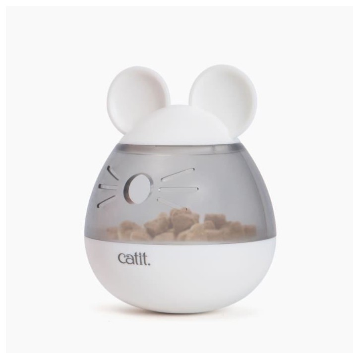 Distributeur de friandises pour chat - CATIT - PIXI - Design oreilles de souris - Blanc Distributeur de friandises pour chat - CATIT - PIXI - Design oreilles de souris - Blanc