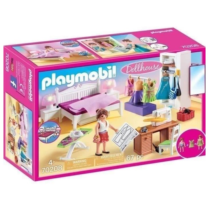 PLAYMOBIL 70208 Chambre avec espace couture, Dollhouse La Maison Traditionnelle, Des 4 ans PLAYMOBIL 70208 Chambre avec espace couture, Dollhouse La Maison Traditionnelle, Des 4 ans