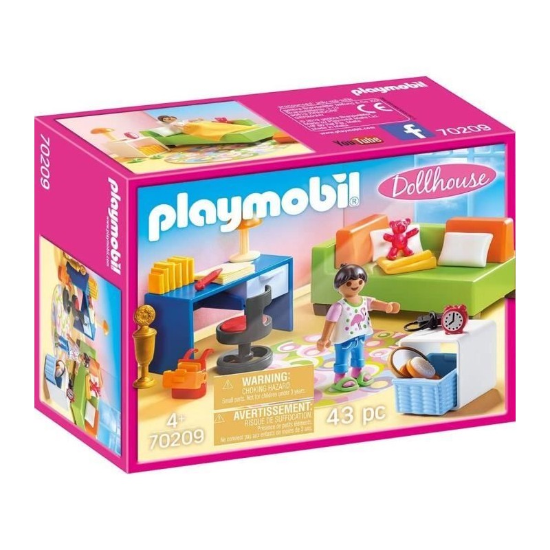 PLAYMOBIL 70209 Chambre d'enfant avec canapé-lit, Maison Traditionnel PLAYMOBIL 70209 Chambre d'enfant avec canapé-lit, Maison Traditionnel