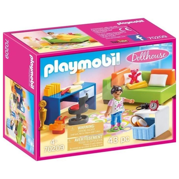 PLAYMOBIL 70209 Chambre d'enfant avec canapé-lit, Maison Traditionnelle, Dollhouse, 43 pieces, Des 4 ans PLAYMOBIL 70209 Chambre d'enfant avec canapé-lit, Maison Traditionnelle, Dollhouse, 43 pieces, Des 4 ans