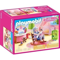 PLAYMOBIL 70210 Chambre de bébé, Dollhouse La Maison Traditionnelle,