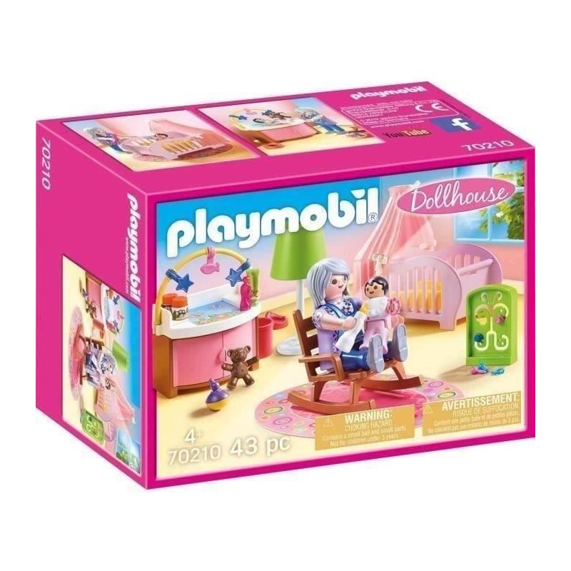 PLAYMOBIL 70210 Chambre de bébé, Dollhouse La Maison Traditionnelle, PLAYMOBIL 70210 Chambre de bébé, Dollhouse La Maison Traditionnelle,